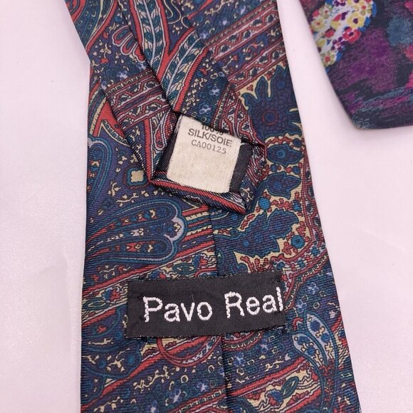 Vintage Silk Mens Tie Lot of 8 90s Claiborne Sazzari Hardy Amies R Andreotti - Picture 7 of 13